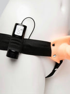 Lovehoney Perfect Partner Unisex Hollow Vibrating Strap-On 8 Inch, Flesh Pink | Flesh Pink