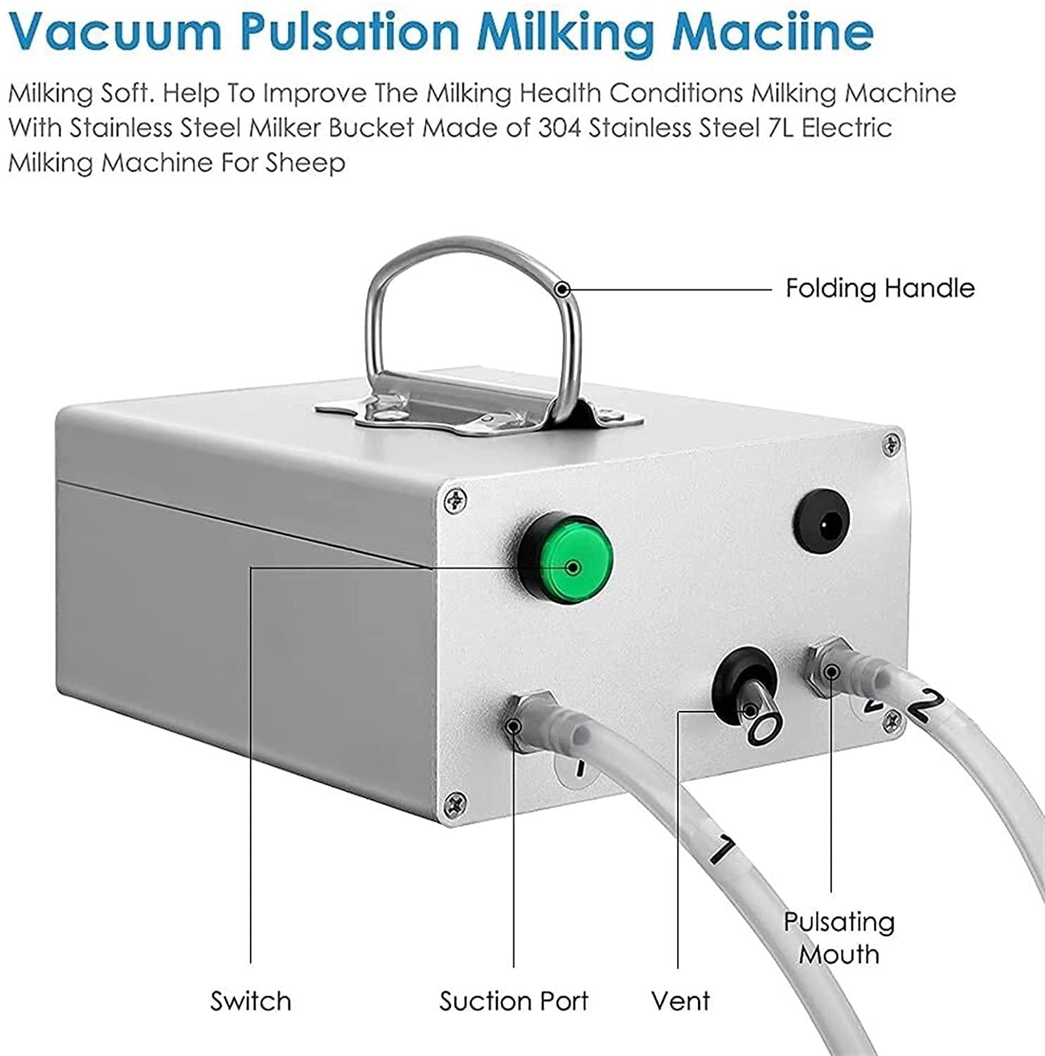 qlwykj cow milking machine, pulsation vacuum pump milker, automatic portable livestock milking equipment