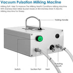 lqqsd cow machine portable electric cow machine with 2 teat cups, adjustable vacuum pump, automatic portable livestock milking equipment us standard 14l milk tank