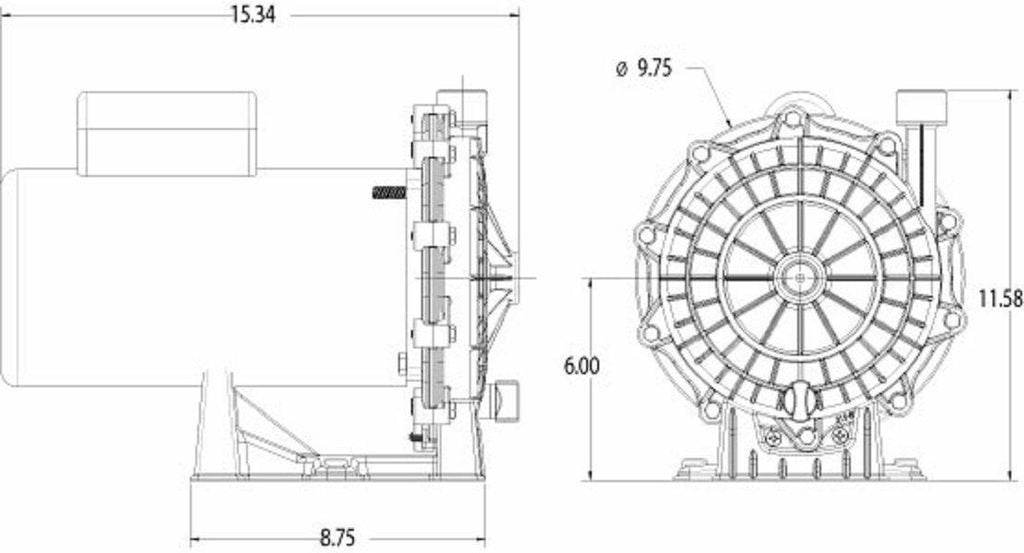 pool booster pump replacement for pb460 pb4-60 hayward 6060