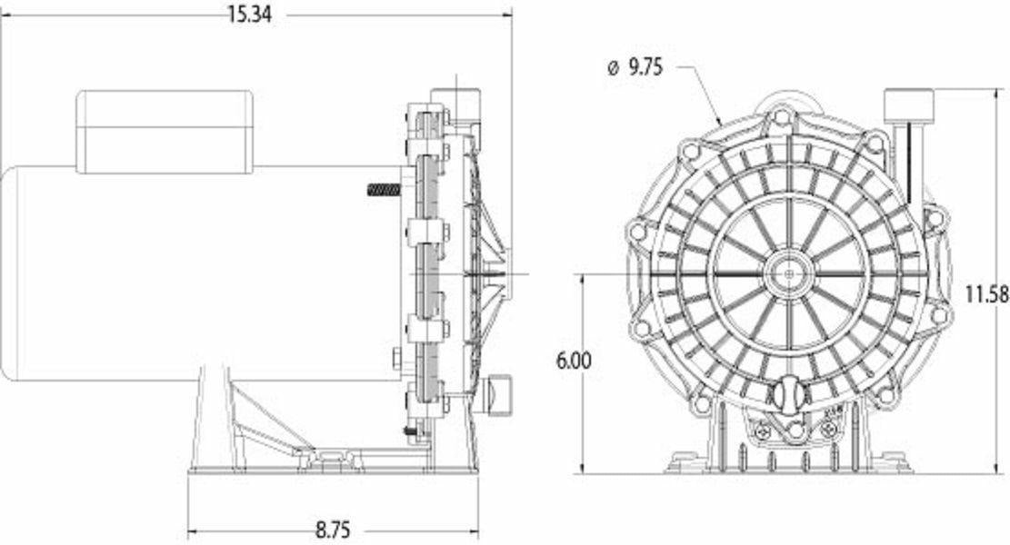 pool booster pump replacement for pb460 pb4-60 hayward 6060