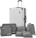 ABS Hardside Large Suitcase, 28 Inch luggage with Double Spinner Wheels,TSA Travel Luggage Locks(28 Inch,No Bag,White)