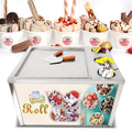 commercial 45x45cm (18x18 inches) tabletop single square ice pan with 3 tanks fried ice cream machine, roll ice cream machine, AUTO DEFROST and PCB of smart AI temp. controller