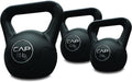 CAP Barbell Vinyl Kettlebell Set, Black, 30-Pound Set