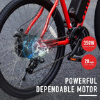 VIRIBUS 27.5" Electric Mountain Bike with 350W High-Speed Brushless Motor | 21 Speed All-Terrain Bicycle with Dual Disc Brakes &amp; Removable 10Ah Battery