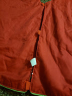 Ruby Red Cotton Christmas Tree Skirt *MINT CONDITION* Rick Rack Ribbon