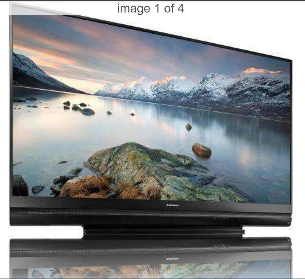 mitsubishi 73" wd 73-642 hd dlp 3d tv - w/ 4 pairs of 3d glasses