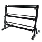 CAP Barbell 550-Pound Rubber Hex Dumbbell Set with 3-Tier Horizontal Rack