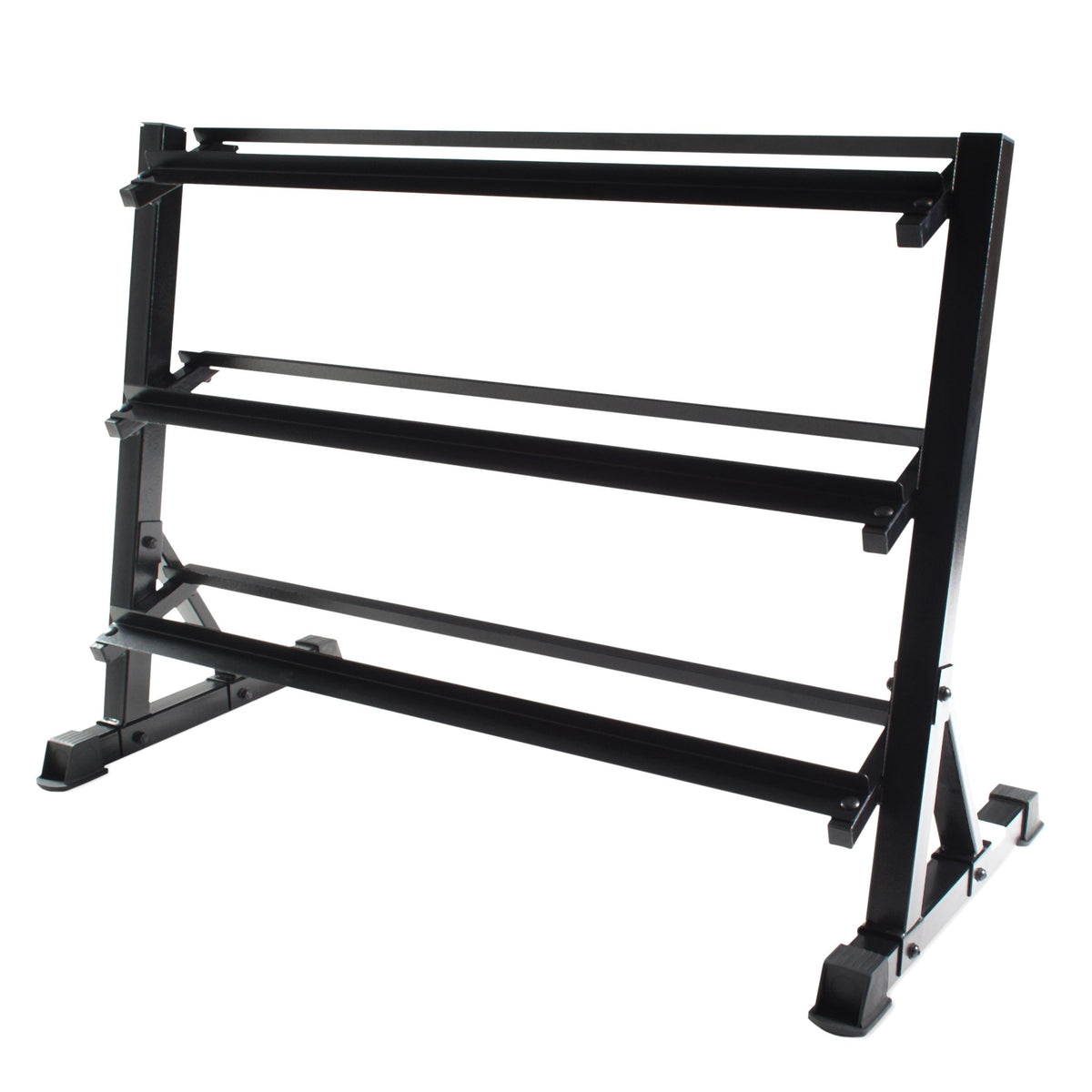 CAP Barbell 550-Pound Rubber Hex Dumbbell Set with 3-Tier Horizontal Rack