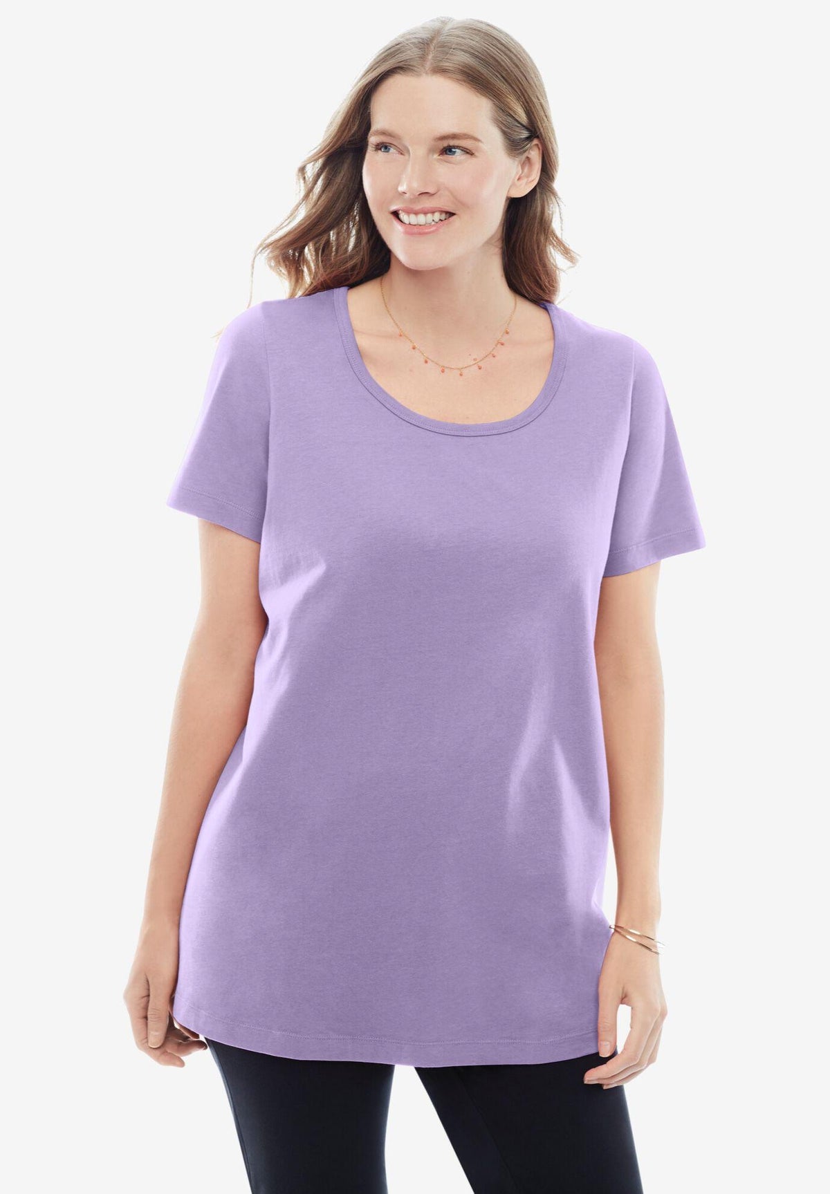 perfect short-sleeve scoop-neck tee