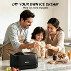 Ice Cream Maker Automatic 1.7 Pt, No Pre-Freezing,-In Compressor, Digital Display & Timer,3 Presets, Makes ice cream, Gelato, Perfect for home & party, IM001