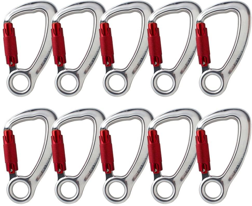 Fusion Climb Liberty Aluminum Auto Lock Captive Eye Carabiner 10-Pack