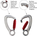 Fusion Climb Liberty Aluminum Auto Lock Captive Eye Carabiner 10-Pack