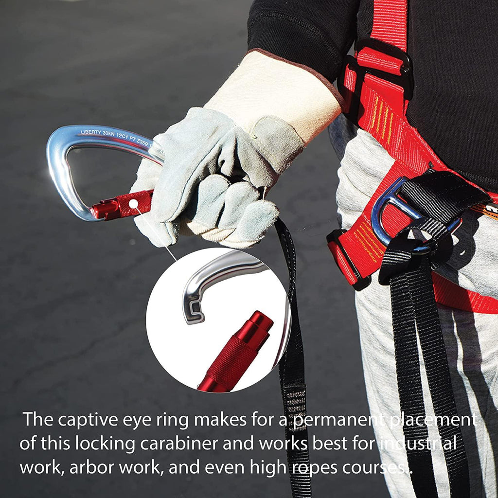 Fusion Climb Liberty Aluminum Auto Lock Captive Eye Carabiner 10-Pack
