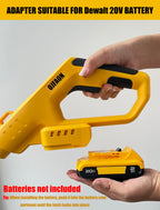 Electric Weed Wacker Cordless for Dewalt 20V Battery, 4-in-1 Battery-Powered Mower, Lightweight Cordless Weeder for Lawn, Yard and Brush Mowing (Battery Free, Yellow)