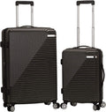 Star Trail Hardside Spinner Wheel Luggage, Grey, 2-Piece Set (20/28)