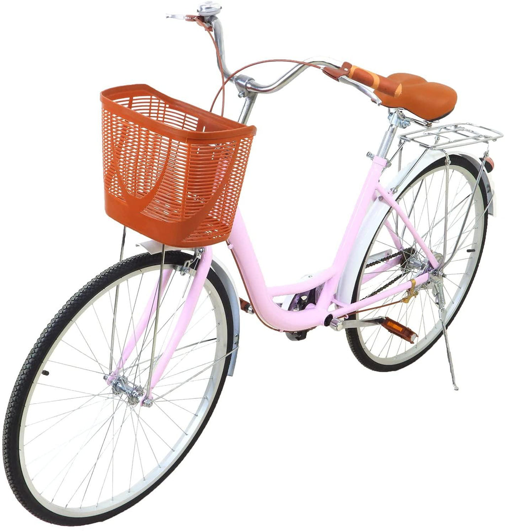 Womens 20inch Classic Bicycle, Retro Women's Bicycle 6 Speed Beach Cruiser Bike