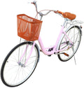 Womens 20inch Classic Bicycle, Retro Women's Bicycle 6 Speed Beach Cruiser Bike