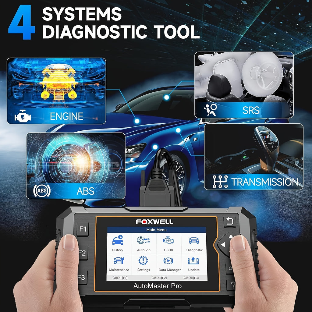 FOXWELL NT614 Elite OBD2 Scanner Diagnostic Tool, ABS SRS Airbag Engine Transmission Automotive Scan Tool Code Reader