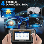 FOXWELL NT614 Elite OBD2 Scanner Diagnostic Tool, ABS SRS Airbag Engine Transmission Automotive Scan Tool Code Reader