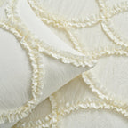 Lush Decor Riviera Ruffle Comforter, Queen, Ivory, 3-Pc Set