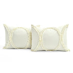 Lush Decor Riviera Ruffle Comforter, Queen, Ivory, 3-Pc Set