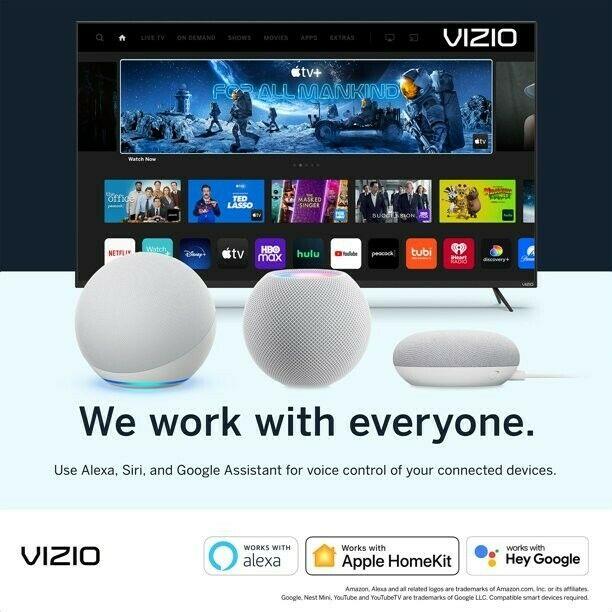 vizio v505-j09 50 inch class 4k led smart tv dolby vision hdr v series hdmi...