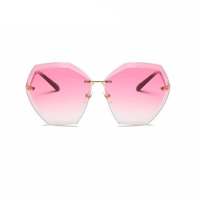 Sunglasses - Luxury Oversize Rimless Transparent Gradient Sunglasses