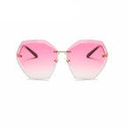Sunglasses - Luxury Oversize Rimless Transparent Gradient Sunglasses