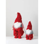 44 in. Multicolor Polyester Holiday Standing Telescopic Gnomes - Set of 2