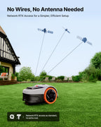 Segway  i206 AWD Robot Lawn Mower, Wire-Robotic Mower, All-Wheel Drive for 45% Slopes, 2–3.6 in Adjustable Cutting Height, NRTK + Vision, Auto Mapping, 2.55Ah Battery, Covers 0.15 Acre