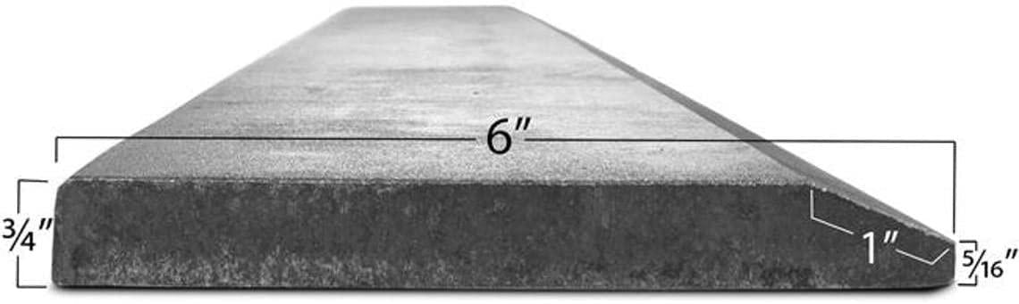 titan attachments cutting edge 84" bucket 1055 carbon steel hardened unpainted