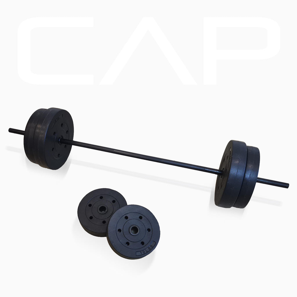 CAP Strength Standard Combo Weight Bench with 90 lb. Vinyl Weight Set