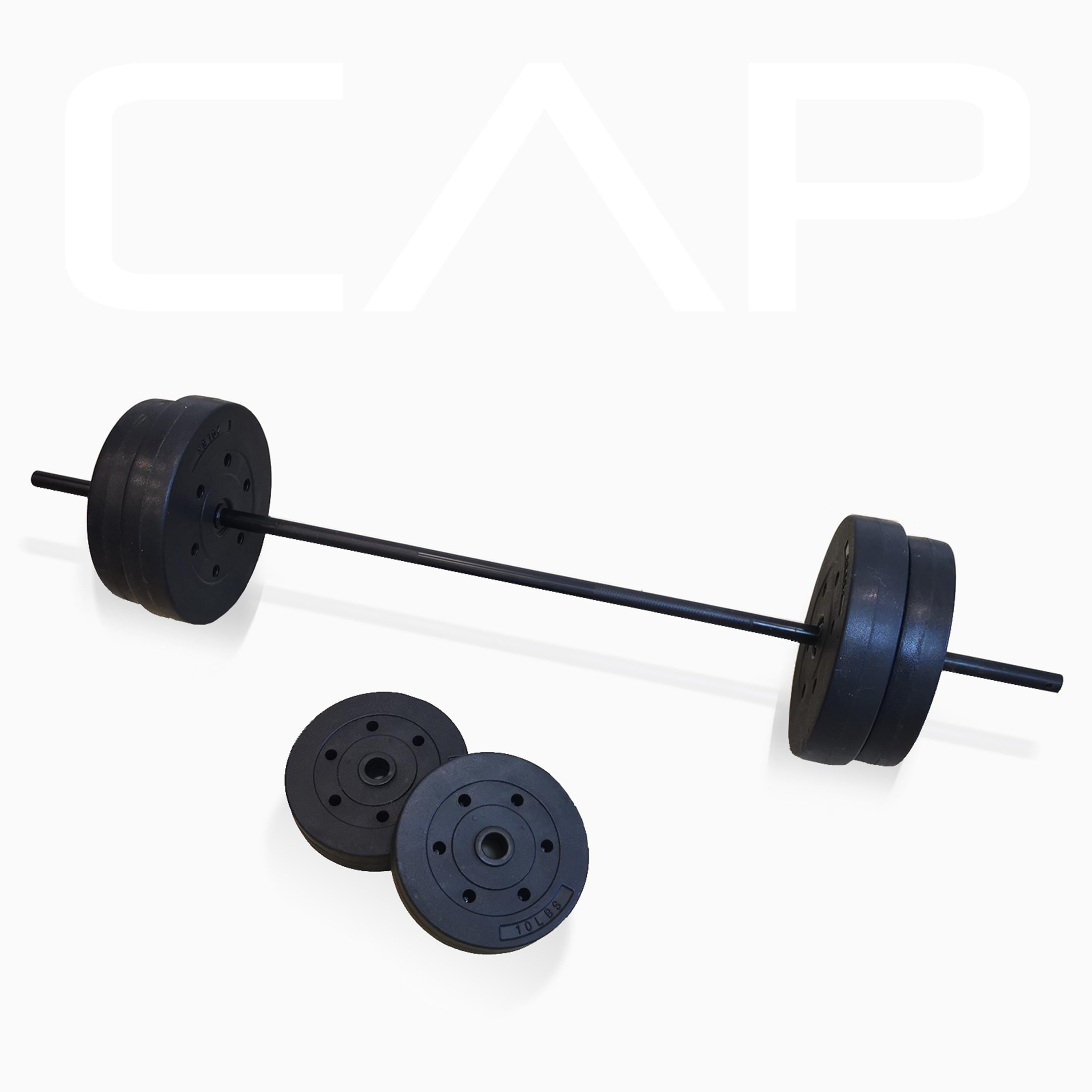 CAP Strength Standard Combo Weight Bench with 90 lb. Vinyl Weight Set
