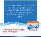 hth 42030 3-inch chlorinating tablets swimming pool chlorine, 37.5 lbs