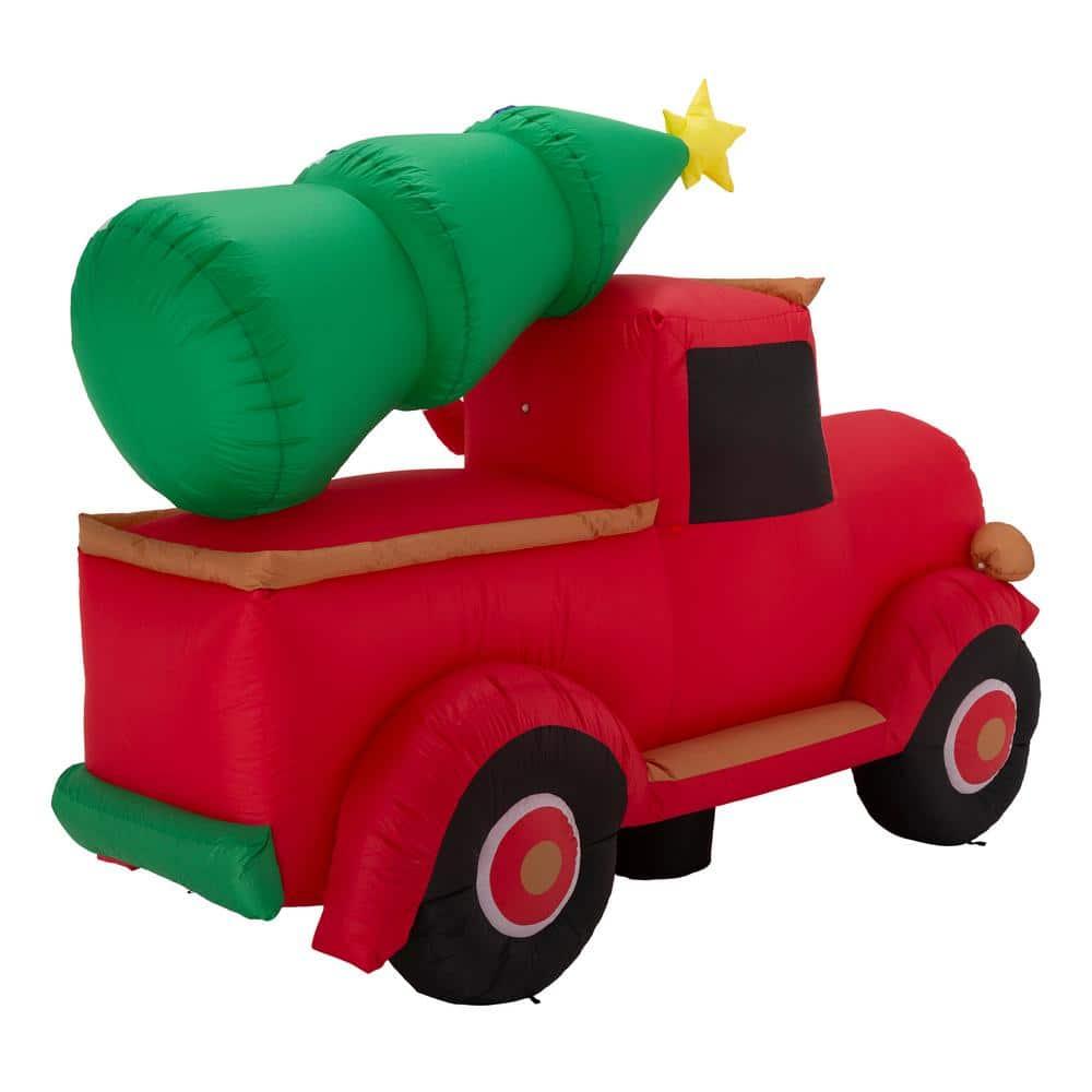 7 ft. Santa Claus On Pick Up Truck Inflatable Decor