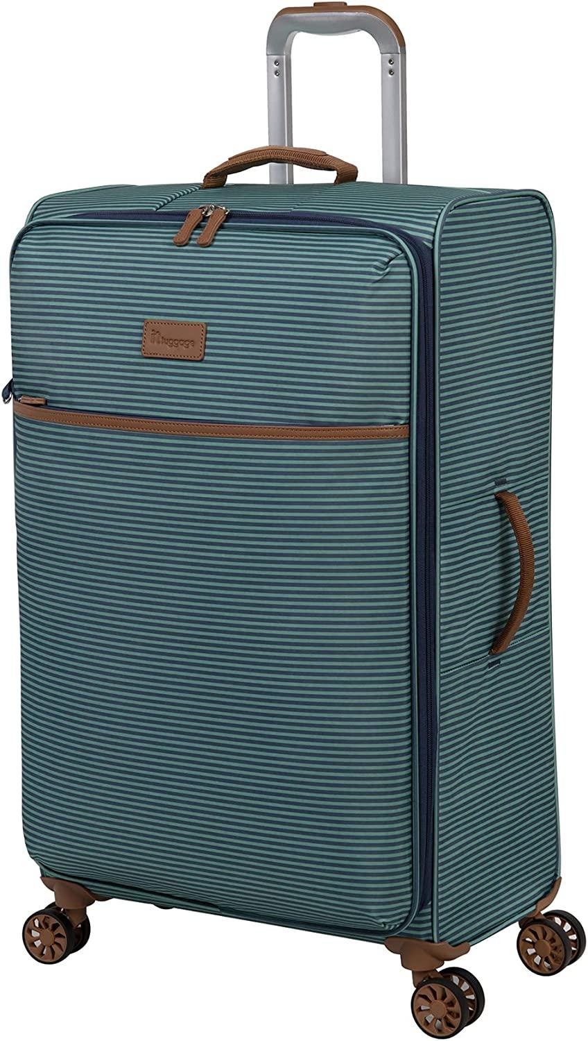 Beach Stripes 30" Softside Checked 8 Wheel Spinner, Teal