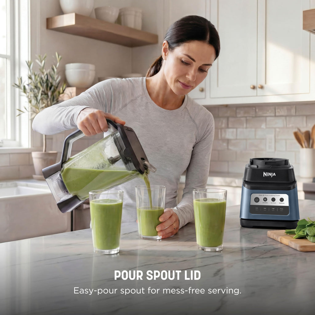 Professional Plus Blender Premier | Max Power Smoothie Blender, Ice Cream Maker, Frozen Drink & Margarita Machine | 3 Auto IQPresets, 1400 W, 72oz Total Crushing Pitcher | Blue | BN701BLBRN