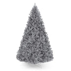 7.5ft Artificial Silver Tinsel Christmas Tree Holiday Decoration w/ 1,749 Branch Tips, Stand