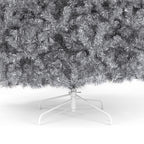 7.5ft Artificial Silver Tinsel Christmas Tree Holiday Decoration w/ 1,749 Branch Tips, Stand