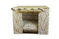 BowhausDog Crate Cover in Damask