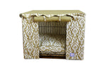 BowhausDog Crate Cover in Damask