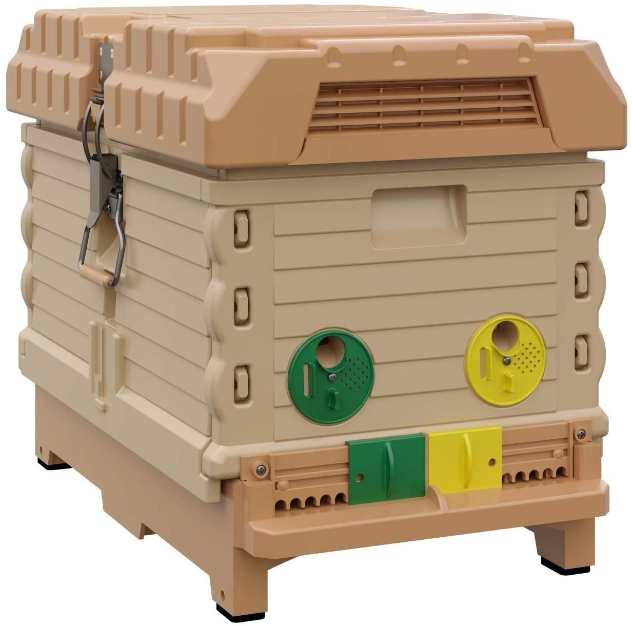 apimaye insulated 7 frame langstroth nucleus bee hive nuc queen castle