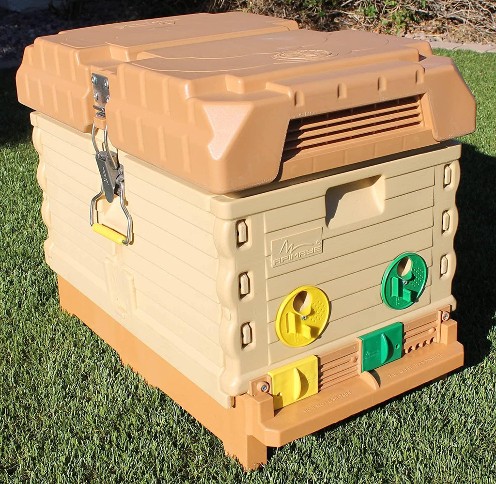 apimaye insulated 7 frame langstroth nucleus bee hive nuc queen castle