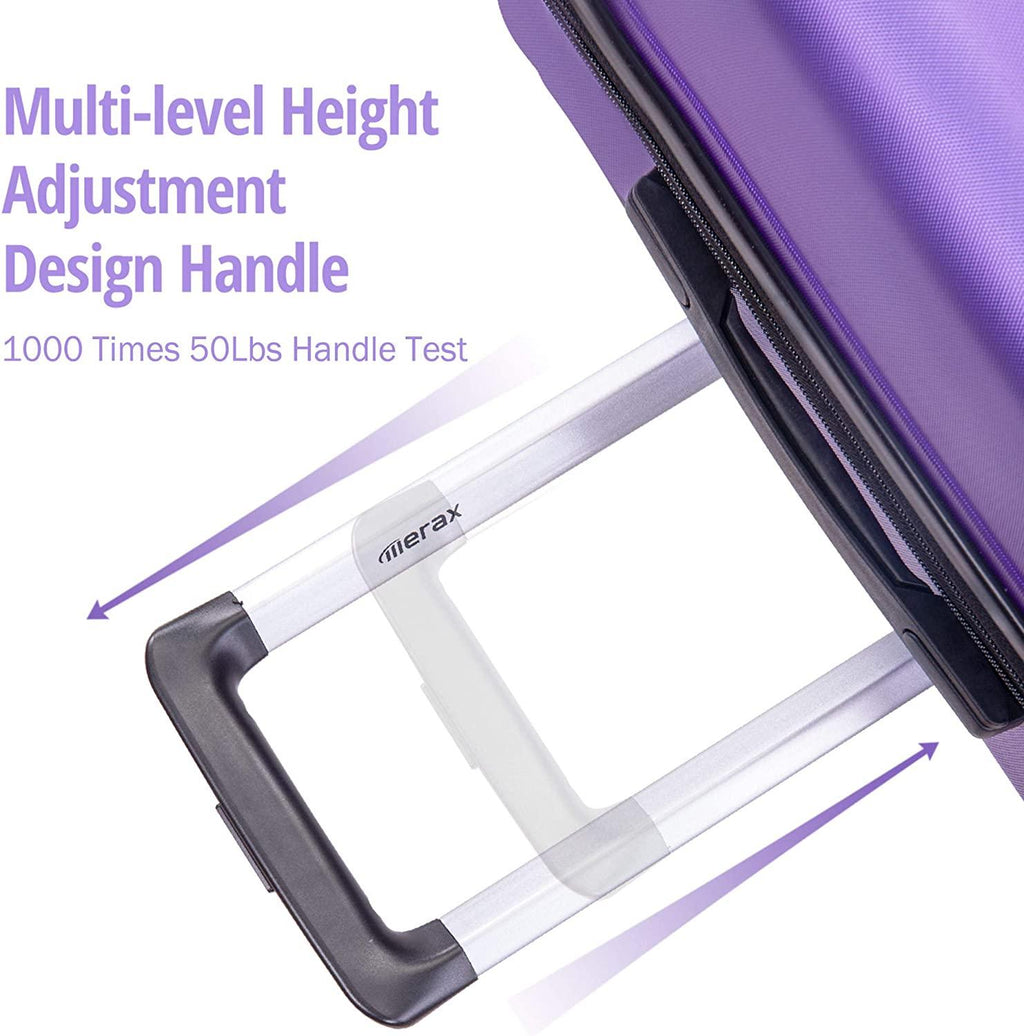 Expandable 3 Piece Sets with TSA Lock, Lightweight Hardside Luggage with Spinner Wheels, Orang Purple, One_Size