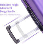 Expandable 3 Piece Sets with TSA Lock, Lightweight Hardside Luggage with Spinner Wheels, Orang Purple, One_Size