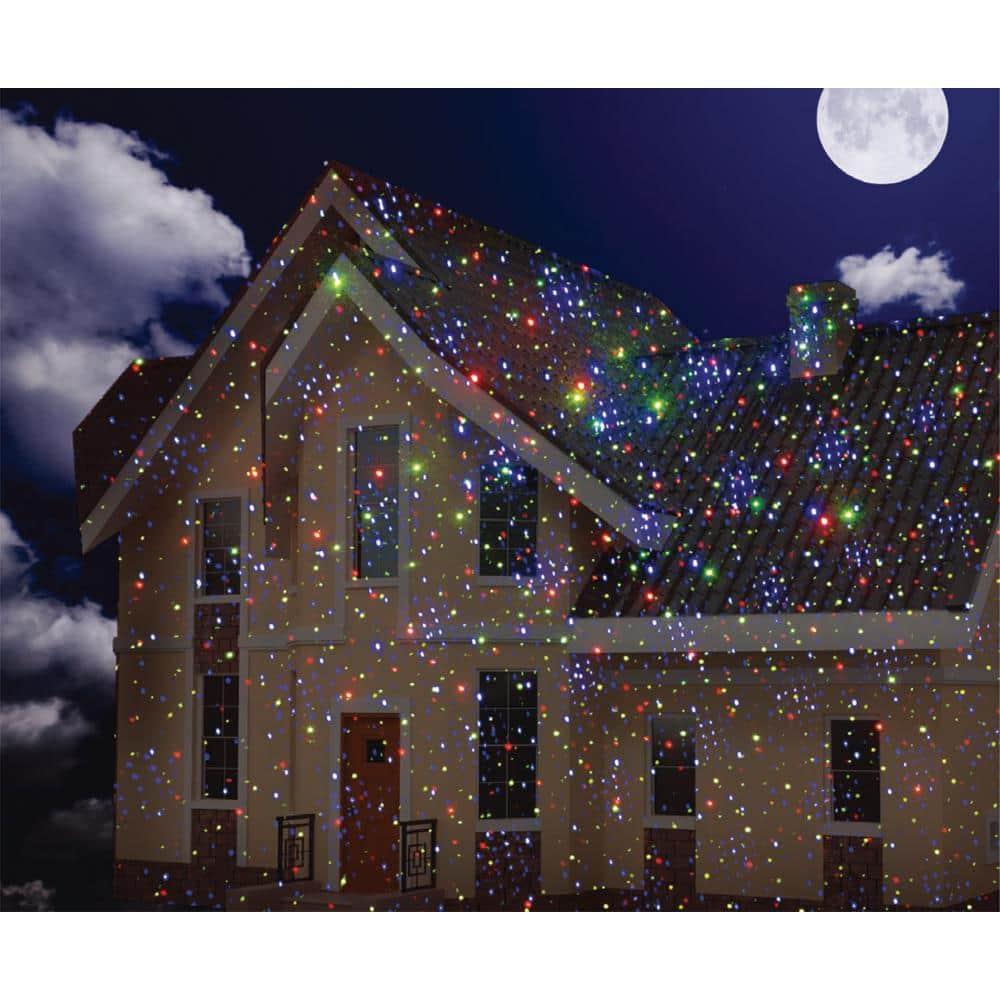 Red, Green and Blue Laser Christmas Projector Lights Outdoor, Motion Firefly with Remote Control and Cable Lock
