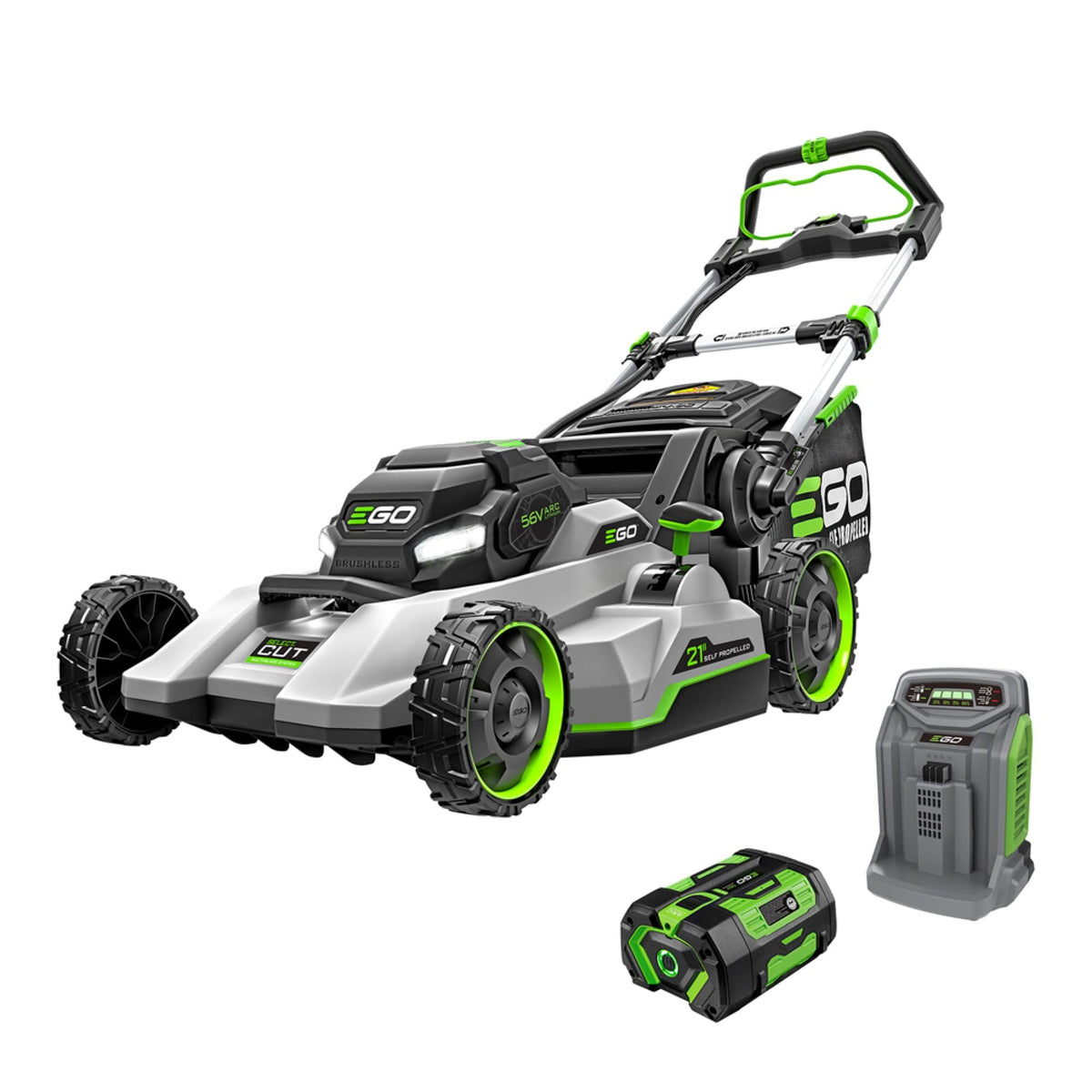 Electric Lawn Mower, Self-Propelled Cordless with Select Cut and Touch Drive, Includes 56V 7.5Ah Battery and Rapid Charger – LM2135SP