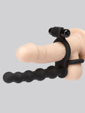 Lovehoney Double Fun Vibrating Beaded Double Penetration Strap-On, Black