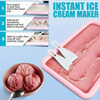 Extra LarRolled Ice Cream Maker (14"x10") - Make  IceCream w/Family - Manual Roll Your Own IceCream - Roll Ice Cream Tray (Light Pink)